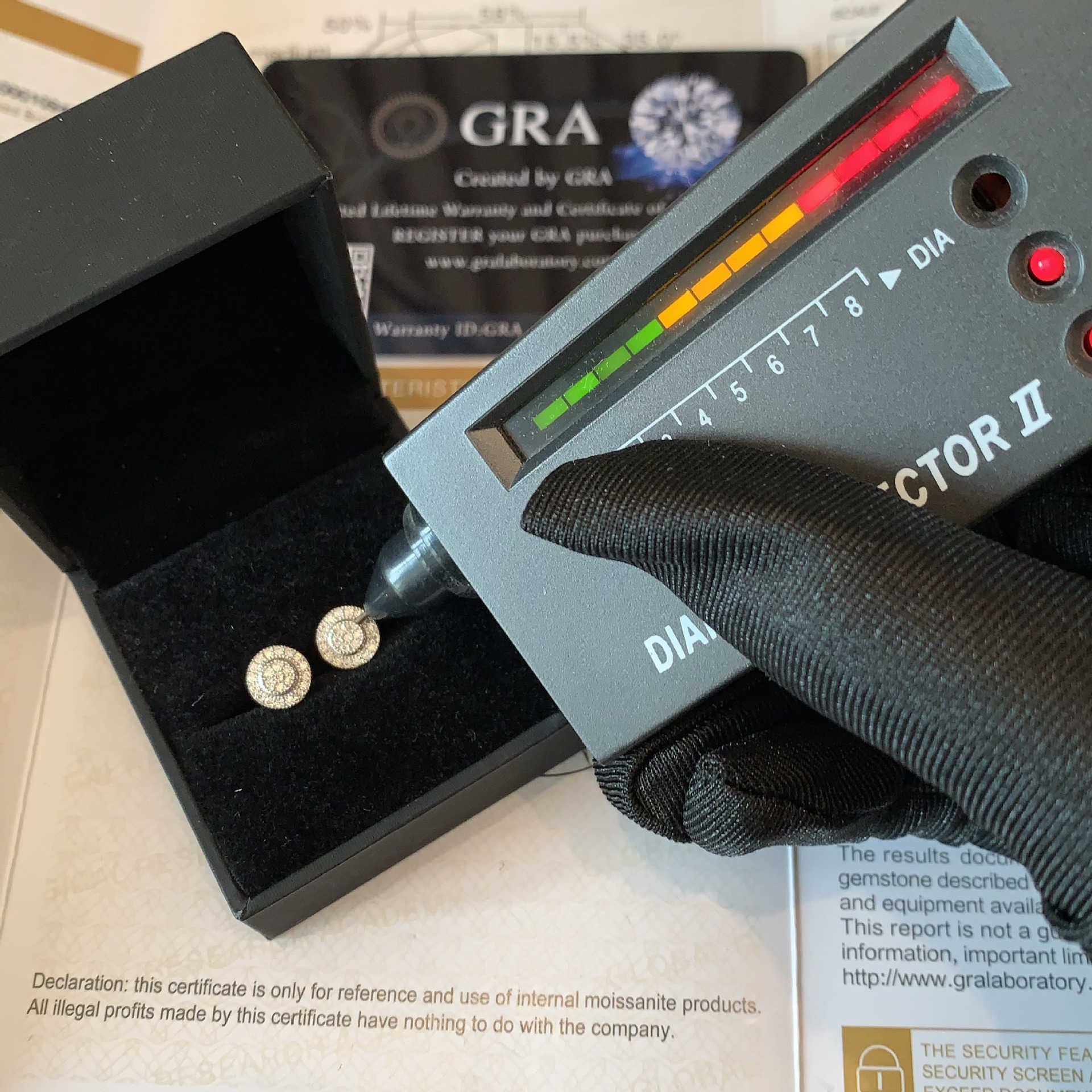 Fashionable 925 silver vv vs moissani personalized niche earrings for men and women light luxury trendy style