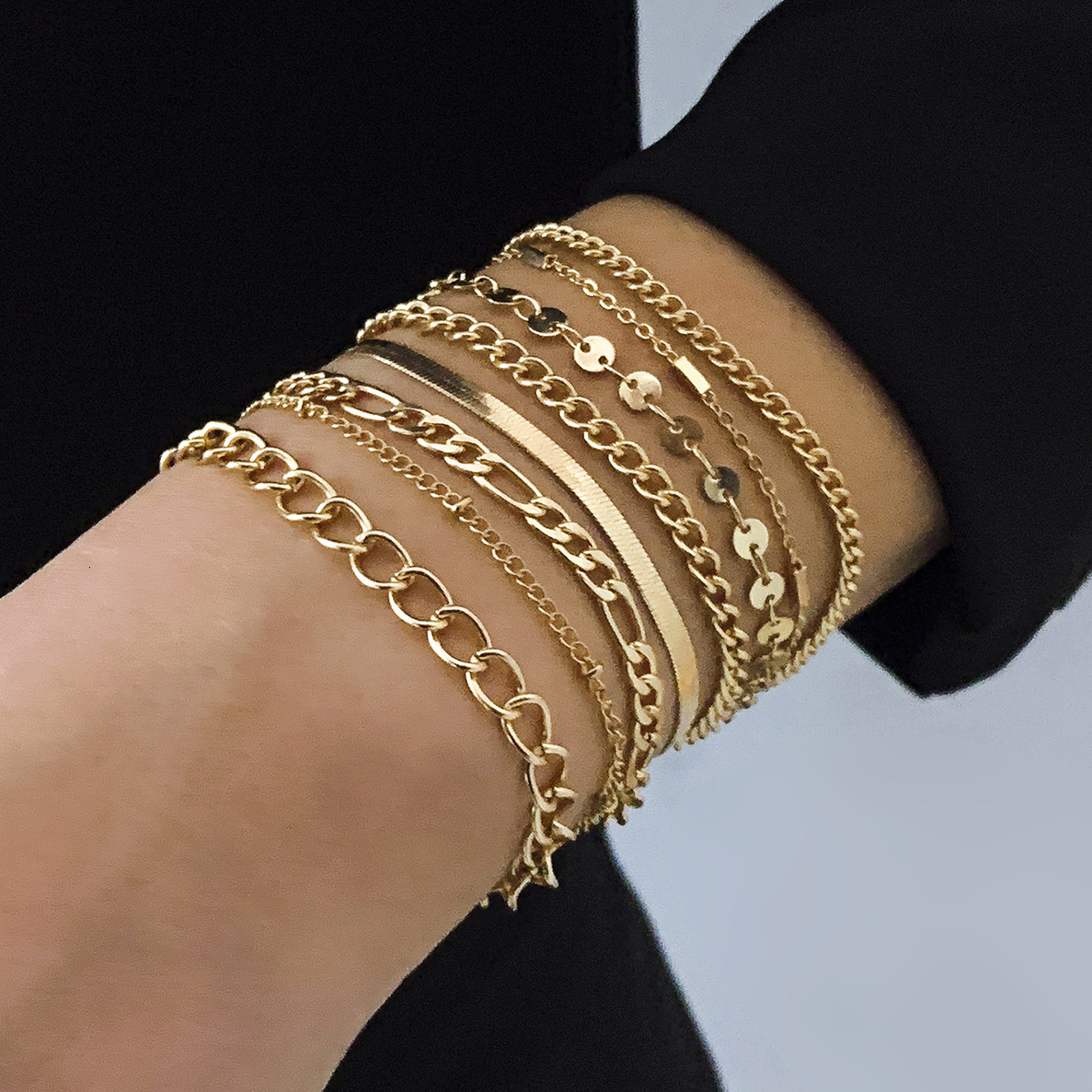 designer Woman Jewelry metal style full dia punk set claw chain butterfly snake bone sequin fashion bracelet