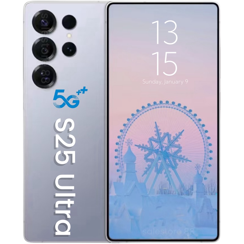 6.8-Inch S25 S24 Ultra 5G Smartphone Android 16GB+1T/512GB Dual SIM Dual Standby Full HD Touch Screen Face Recognition Dual Cameras Support Multi-Language Mobile Phone