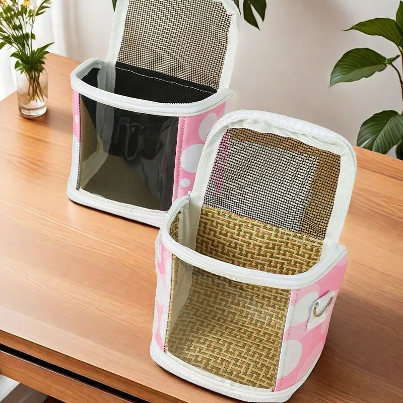 Lightweight Birds Bag Pet Bird Cage for Tiny Birds Hamsters Guinea Pigs Lizards Travel Portable Pet Parrot Backpack 250206