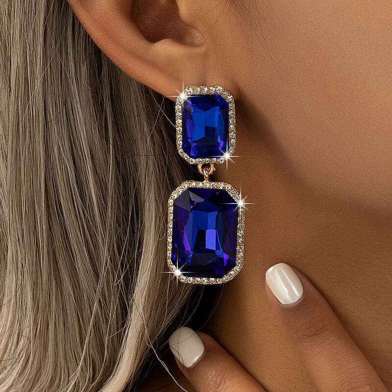 New Fashion Geometry Set Dia Personalized Women's Earrings Qingdao Jewelry