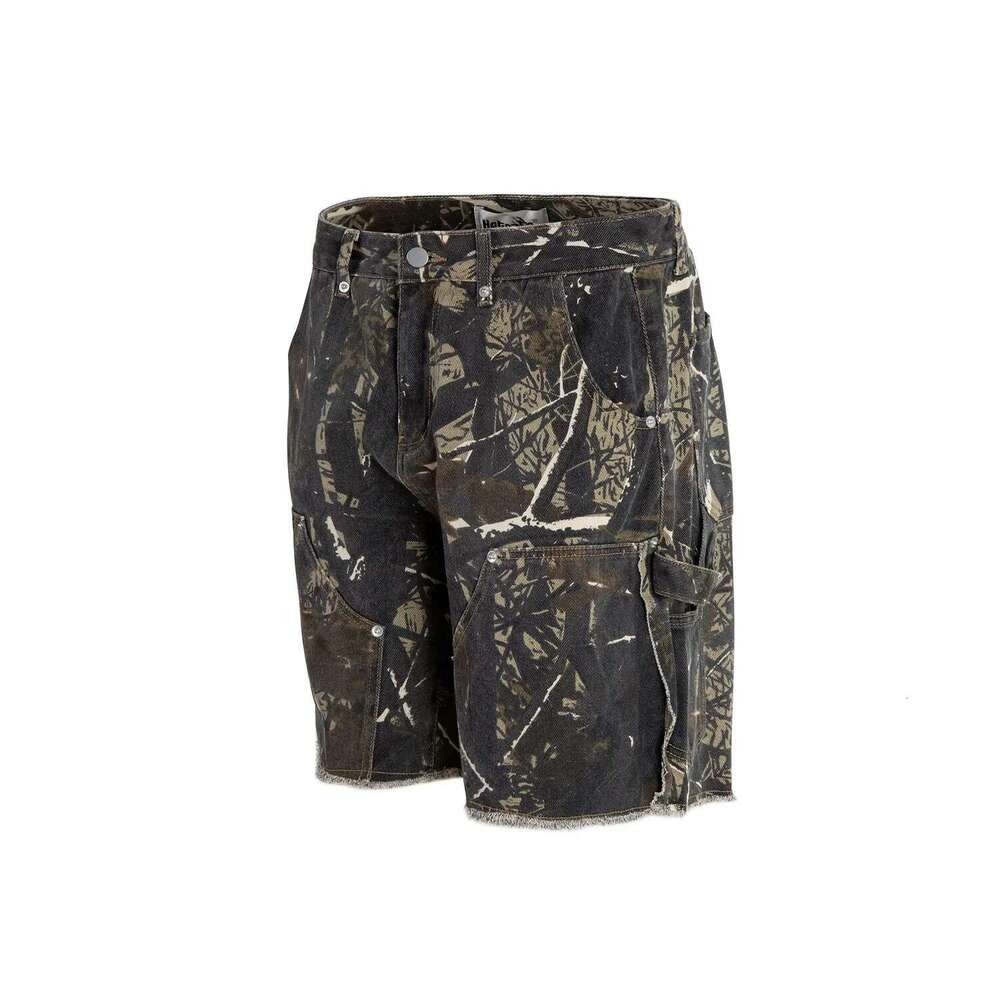 Full Branches Trees Camouflage Cargo Shorts For Men And Women Straight Patchwork Baggy Summer Knee Length Pants Oversized