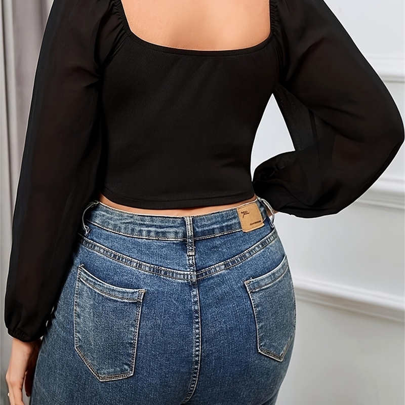Women plus size Off Shoulder Long Sleeve Slim Tops Sexy Closefitting Shirts Lace up Vneck Fashion Solid Color Woman's Tops 250121