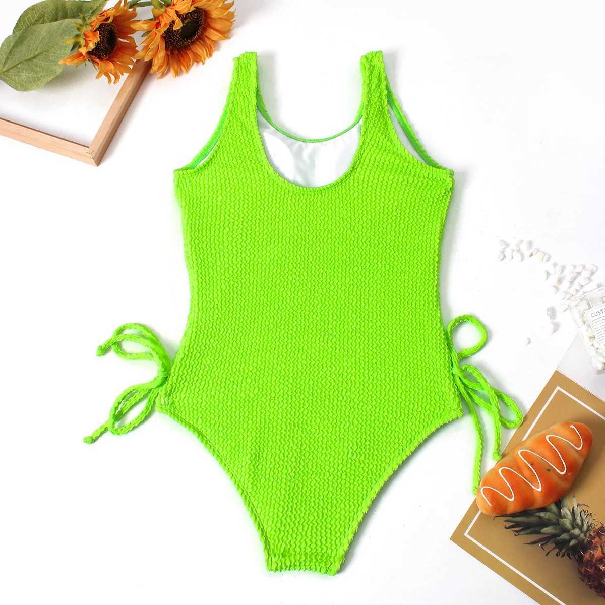 Neon Girls Teens One Piece Swimsuit 7-12 Years Summer Kids Swimwear Children Beachwear Sports Bathing Swimming Suits Monokini Z250214