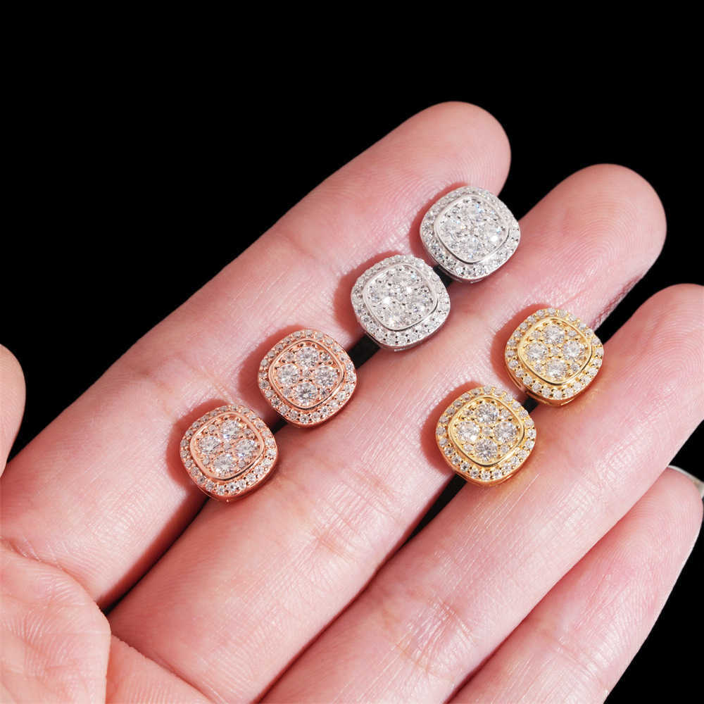 ZUANFA hot selling new S925 silver round moissanite earrings mens and womens classic earrings