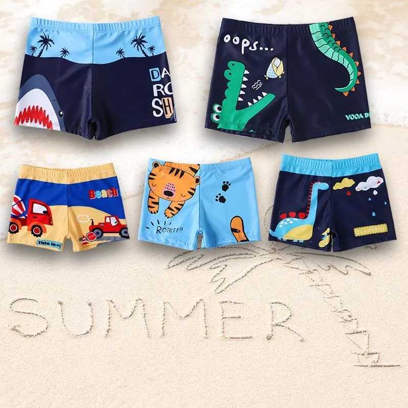 Swimming Trunks For Boys Shark Trunks Swimsuit 2-9Y Childrens Swimwear Kids Trunk Shark Beachwear Boys Bathing Suit W250214