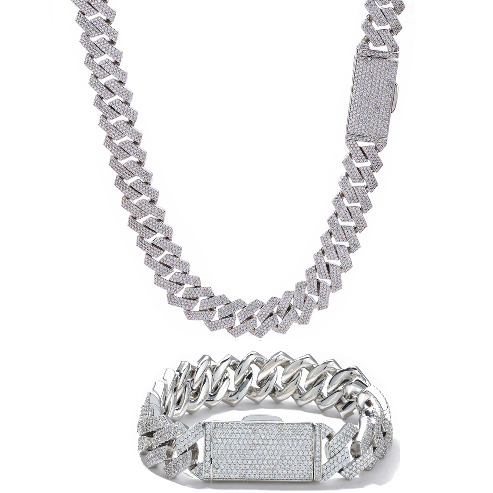 cuban link chain necklace designer for men 16MM wide 3 row bling diamond iced out chain choker rapper hip hop thick 18k gold jewelry woman Christmas Valentines Day gift