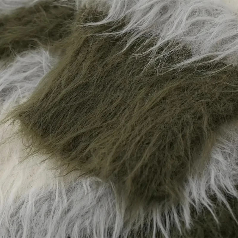 Mohair Cardigan Striped V-Neck Sweater Mens Loose Casual Brushed Trendy Couple Versatile Comfortable Harajuku High Street Knit 250211