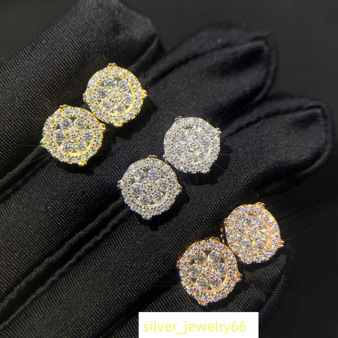 Designer Jewelry Wholesale Price Popular Hot Sale Iced Out Jewelry 925 Sterling Silver Jewellery Moissanite VVS Screw Back Stud Earrings
