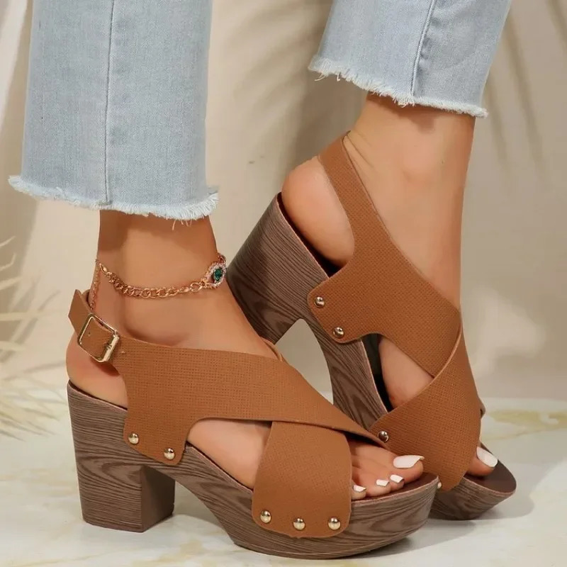 Women Sandals High Heels Summer Platform Shoes Chaussure Femme Outdoor Sandale Slippers Footwear Sandalias De Mujer Beach Slides 250220