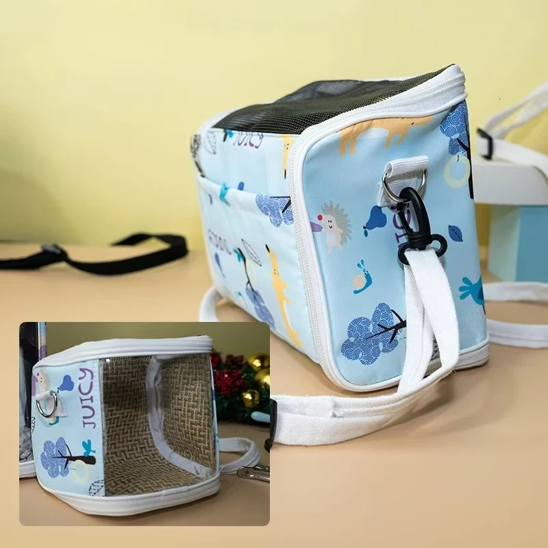Portable Pet Bird Cage Parrot Breathable and Detachable Hamster Flying Kangaroo Travel Bag Pet Accessories Guinea Pig Pet Bag 250206