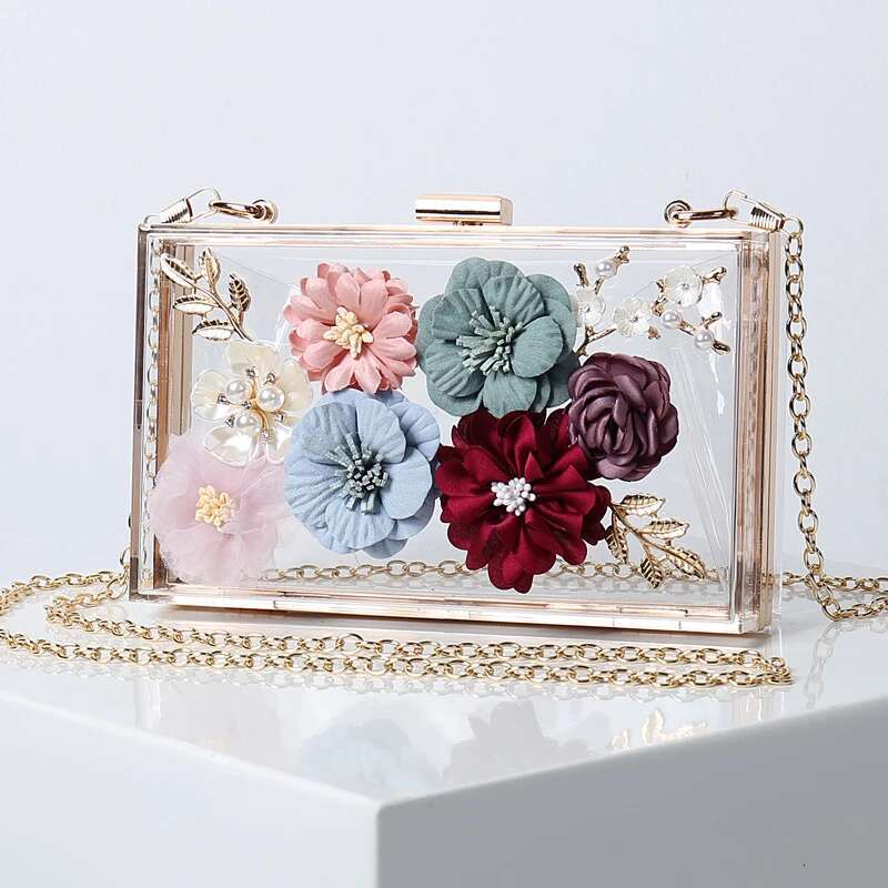 Transparent Purse Women's Shoulder High Quality Wers Handbag Evening Clutch Clear Acrylic Designer Ladies Bag