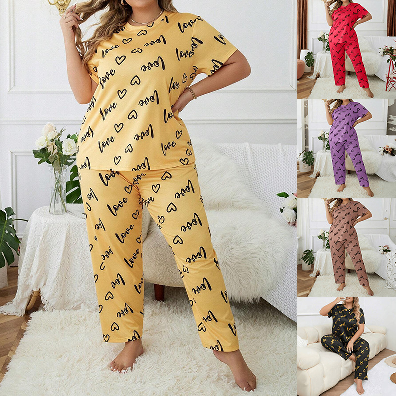 B697-Winter gold diamond velvet pajamas for women Spring and autumn high-grade thin velvet suit for women apricot long-sleeved ink painting home cloth