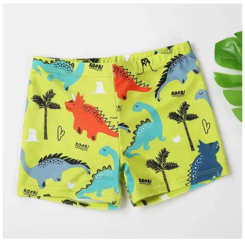 Summer Boys Flat Corner Polyester Medium Children Cartoon Beach Hot Spring Little Boys Water Park Swim Trunks W250214