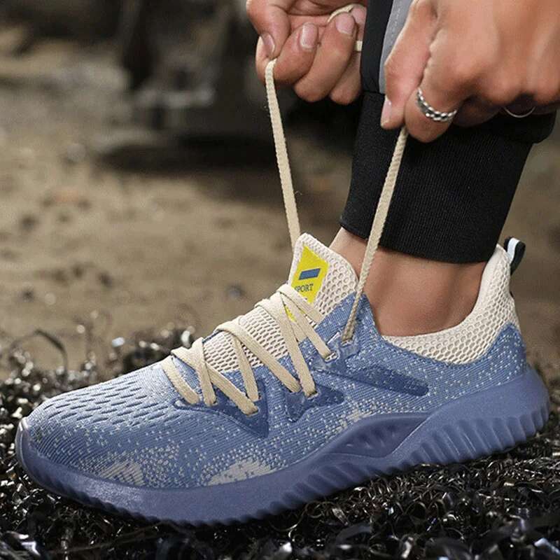 Men Safety Boots Steel Toe Sneakers Puncture-proof Work Male Industrial Shoes Indestructible