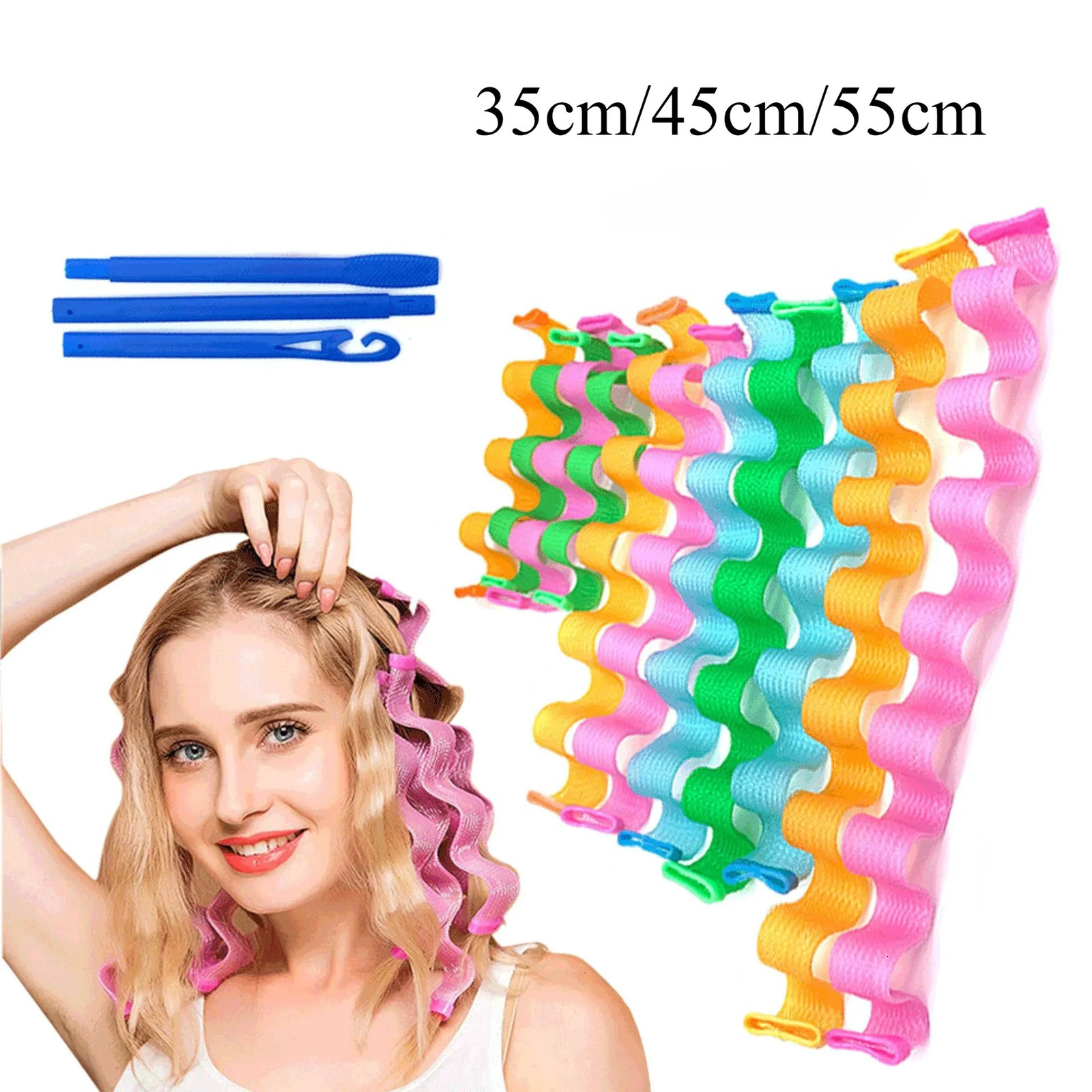 12Pcs Set Magic Hair Curler Heatless Hair Rollers Wave Formers Hairstyle Roller Sticks Curling Hair Styling Tools for Women 250214