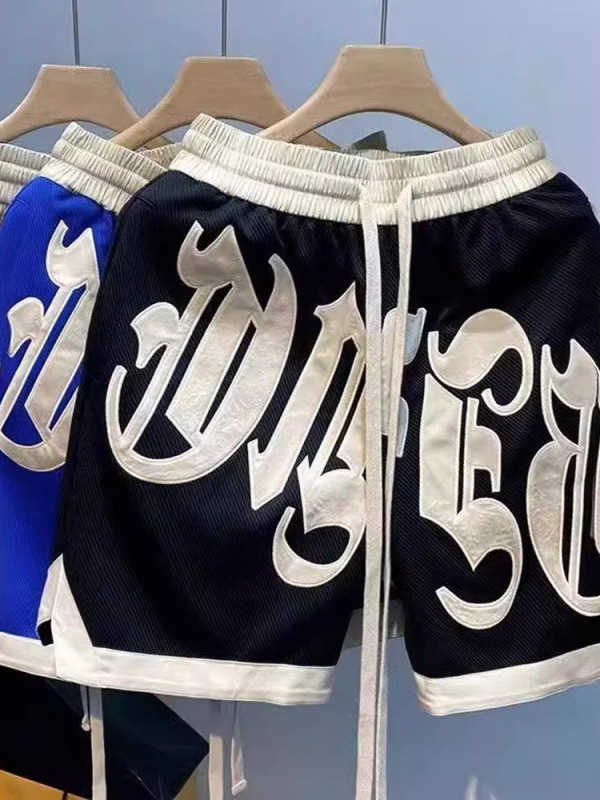 American basketball shorts men's summer fashion ins casual quarter pants hip hop high street trend sports loose pants
