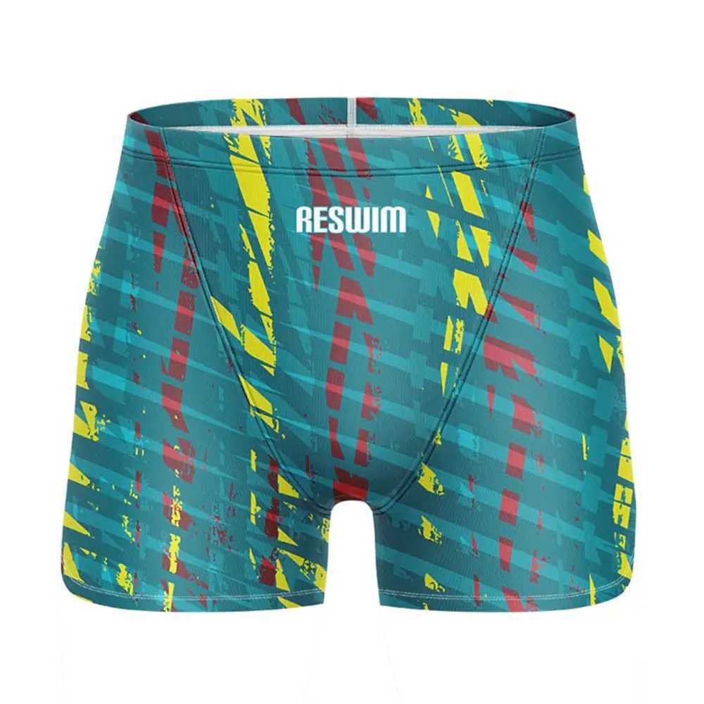 Summer Mens Swim Jammer Swimsuit Shorts Swimming Surfing Trunks Beach Tights Shorts Quick Dry Surf Pants Jammers Swimwear W250214