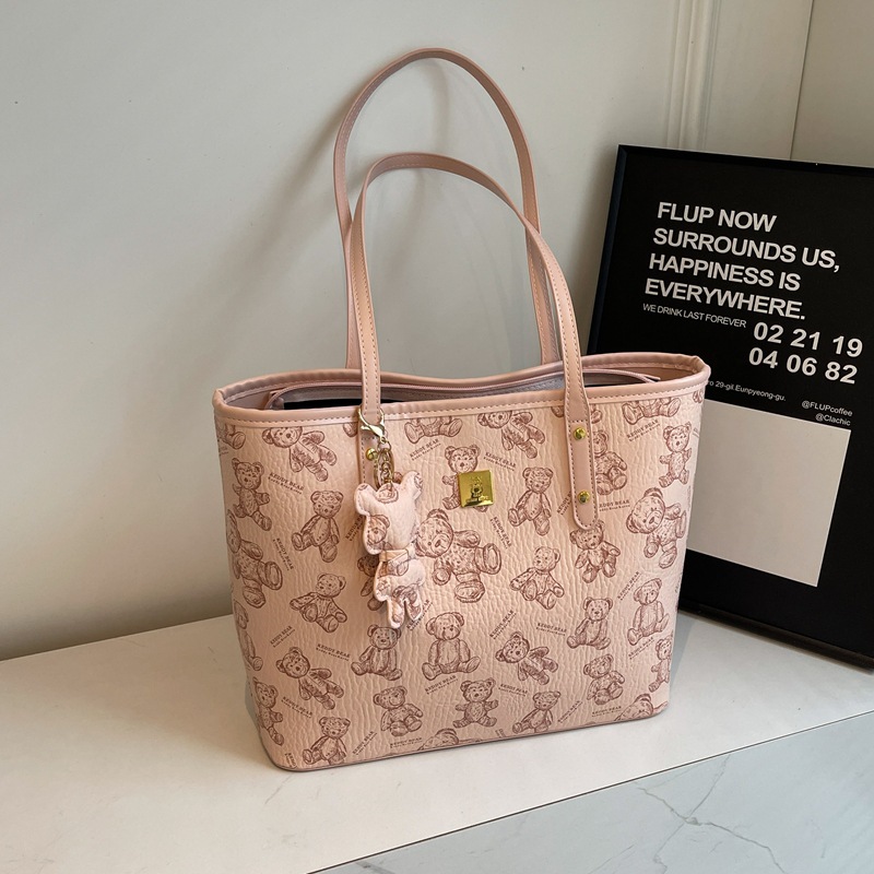 Free shipping new designer Shoulder tote Bags For womans ladies flap lady bear square handbag pink women crossbody bag 4b62 19d