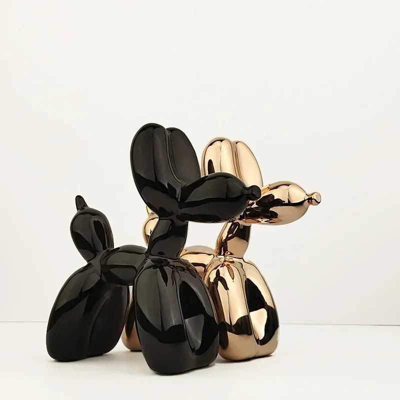 Resin Balloon Dog Sculpture Nordic Puppy Home Decor Living Room Desk Decor Office Figurines for Interior Decoration Home StatueXJ250214
