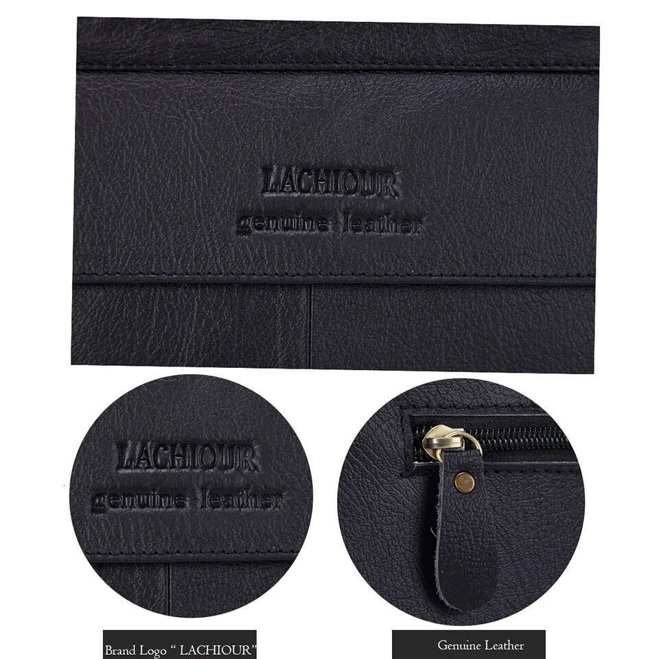 Fashion Briefcase For Men Genuine Leather Handbag Male Large A4 Document Shoulder Bag Men's 15.6 Inch Laptop Messenger Bags Tote