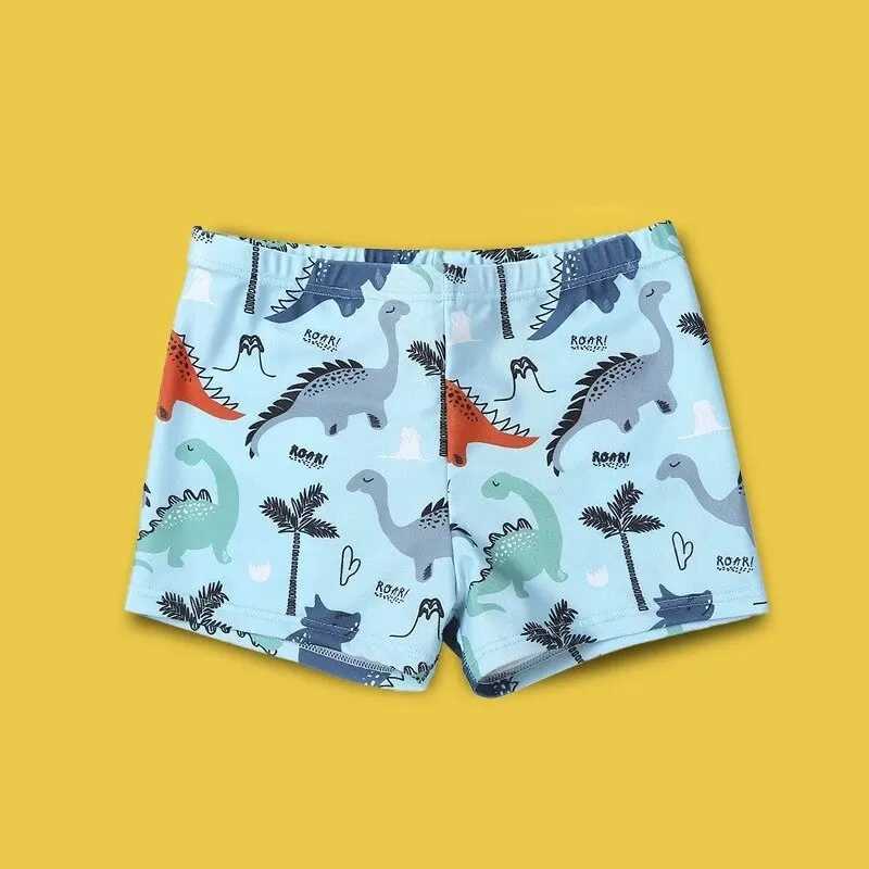Summer Boys Flat Corner Polyester Medium Children Cartoon Beach Hot Spring Little Boys Water Park Swim Trunks W250214