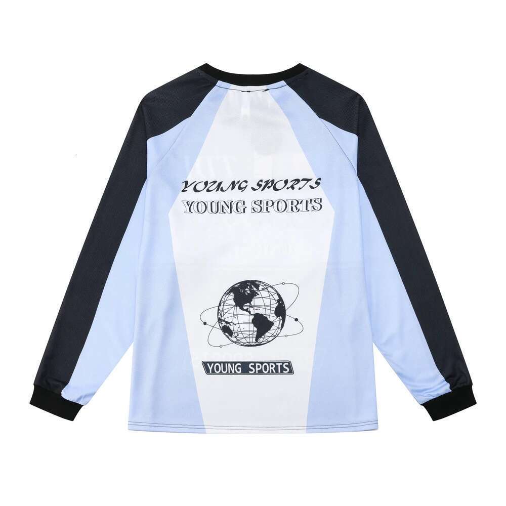 Retro Contrast Color Sports Baseball Tshirts For Men And Women Breathable Mesh Casual Long Sleeve Tee Pullover Crew Neck T-Shirt