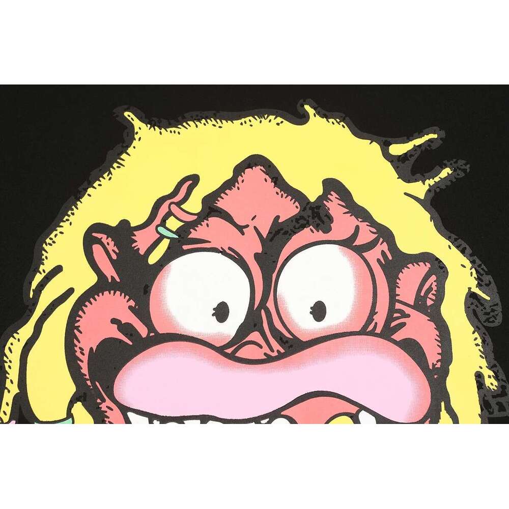 Streetwear Bat Short Sleeve Cotton Summer Top Tees For Men And Women Round Neck White Black Cartoon Letter Loose Tshirt Oversize