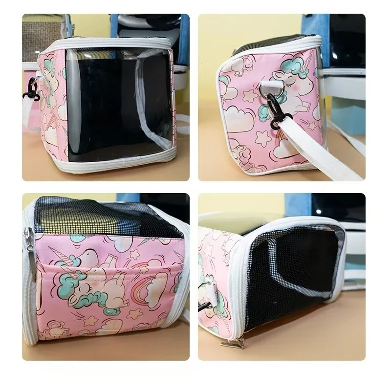Portable Pet Bird Cage Parrot Breathable and Detachable Hamster Flying Kangaroo Travel Bag Pet Accessories Guinea Pig Pet Bag 250206
