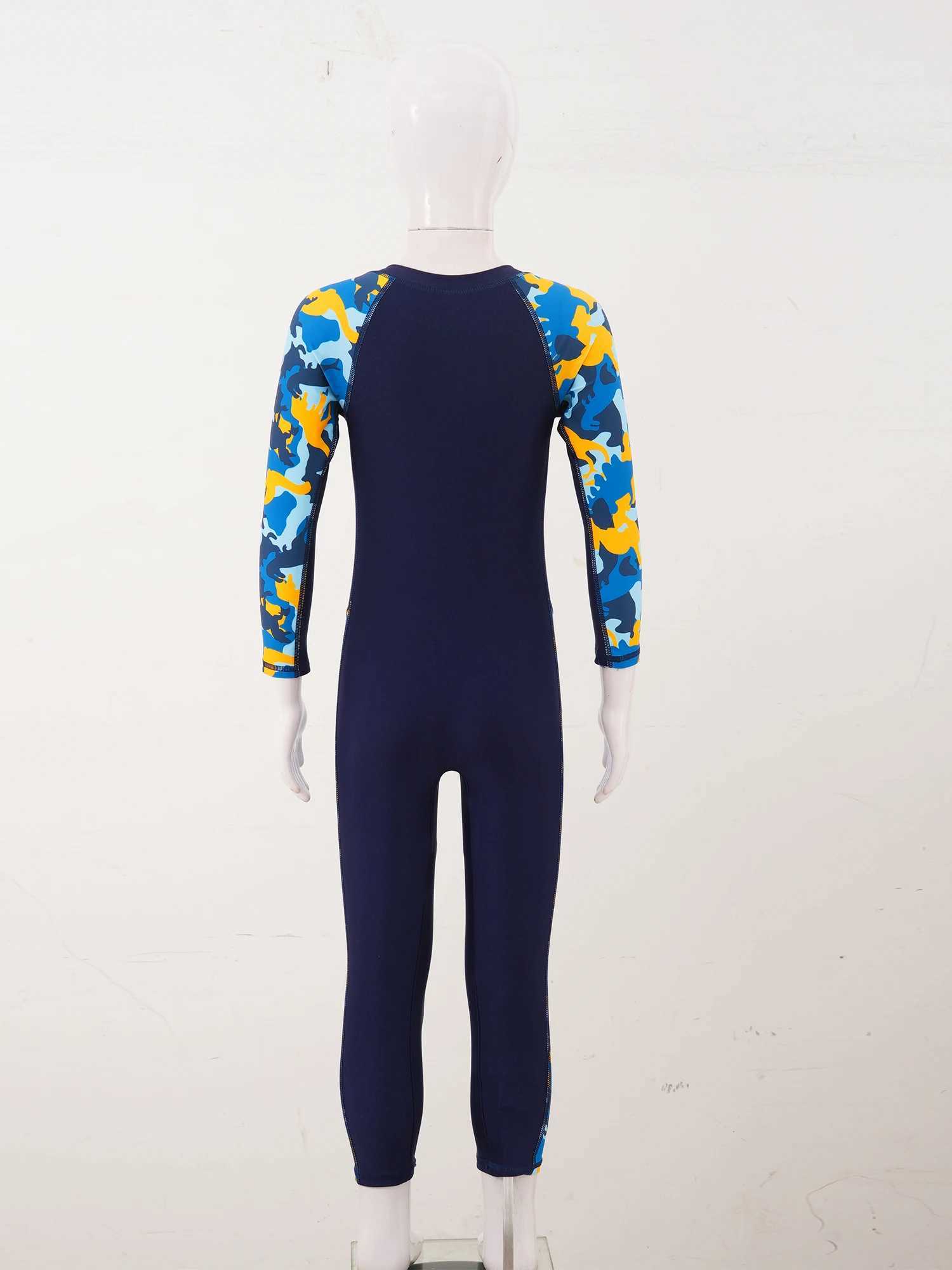 Kids Boys Rash Guard Set One-piece Sun Protection Swimsuit Swimwear Bathing Suit for Beach Pool Vacation Swimming Surfing Z250214