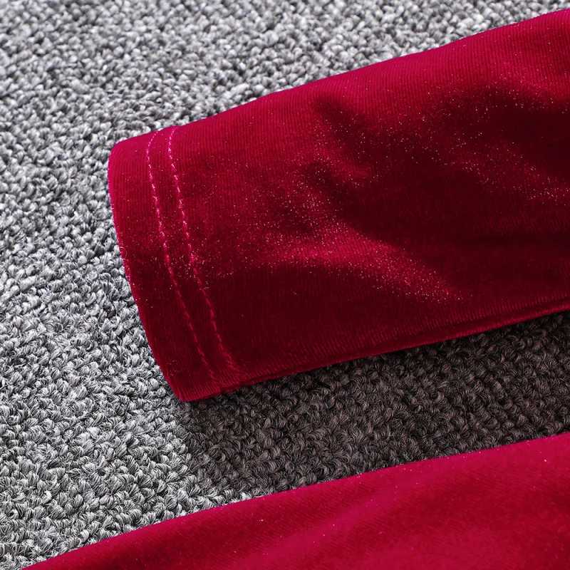 2024New Girls Autumn and Winter Velvet Bow Christmas Princess Dress Z250214