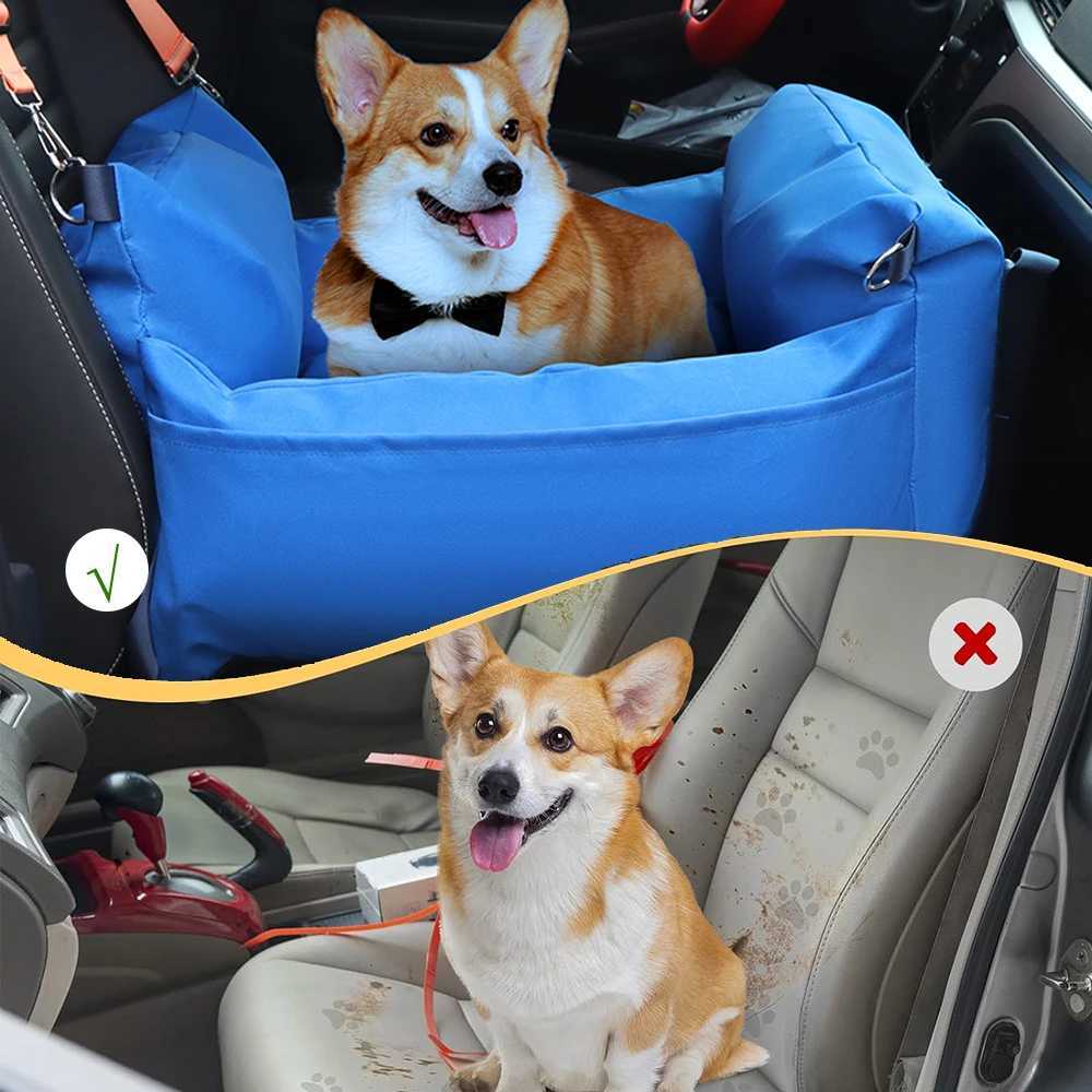 Others Dog Carrier Dog Car Seat for Small Dogs Fully Detachable and Washable Pet Dog Car seats Soft Dog Booster Sofa Travel Carrier Bed H250213