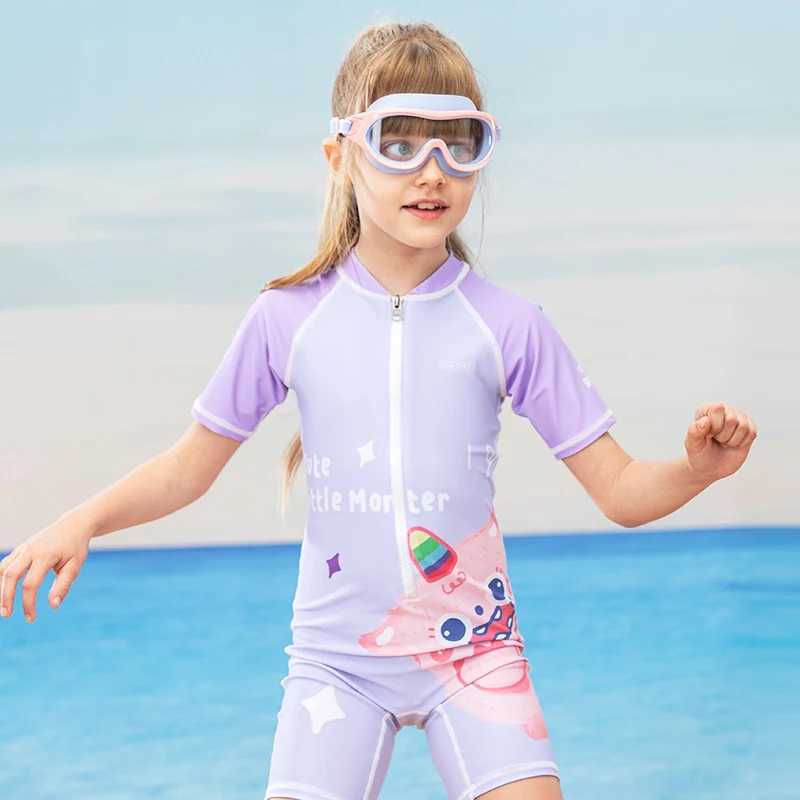 COPOZZ Baby Boy Girl Swimsuit UV Protection UPF50+ One Piece Kids Girls Swimwear for 3-12 Years Children Swimming Suit Beachwear Z250214