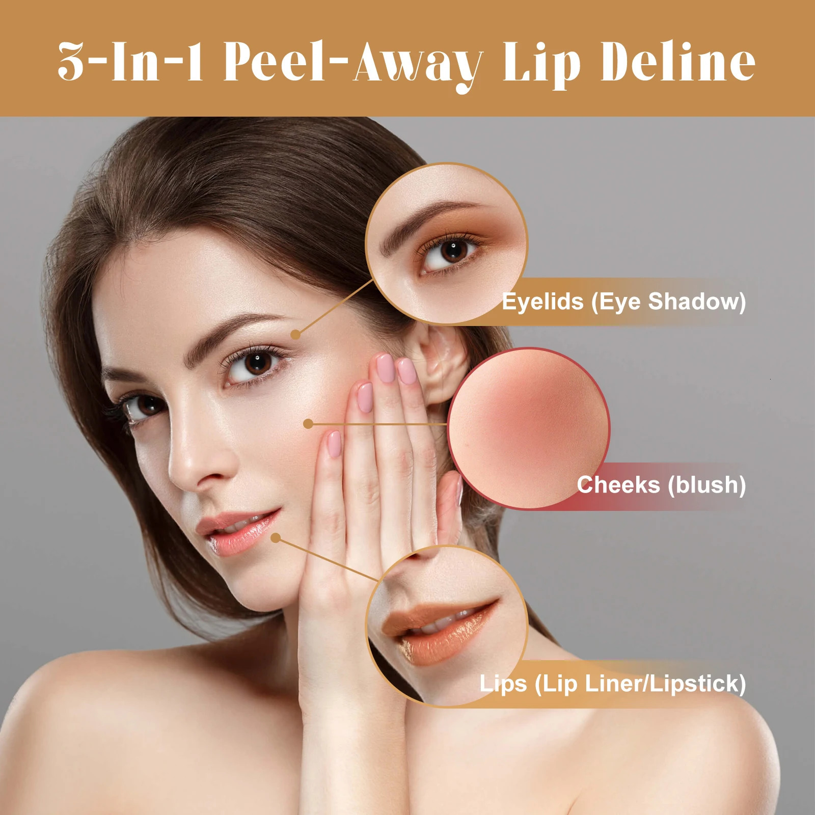 EELHOE Light/Dark Brown Peel Off Lip Liner Stain Outline Full Lips Appearance of Your Lips Waterproof Long Lasting Lip Liner Lip 250214