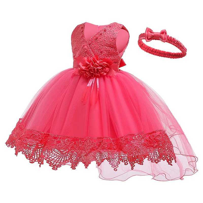 3 6 12 18 24 Months Baby Dress Flowers Mesh Fashion Par Little Princess Newborn Dress Christmas Birthday Gift Kids Clothes Z250214-1