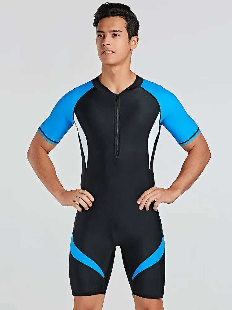 SBART Cross Border Mens European and American Diving Suit Short Sleeve Snow Swimsuit W250214