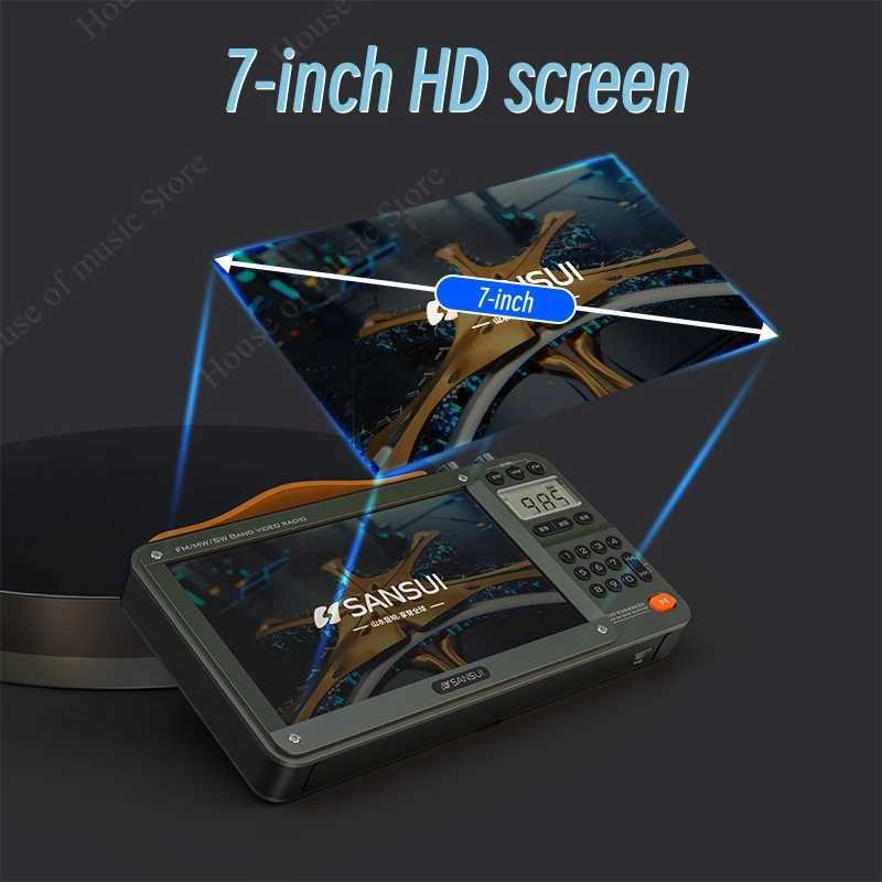 SANSUI F51/F50 Portable FM Ra Video display ra Wireless Speakers Dual TF Card Slot MP4 Music Player Video E-book Z250214