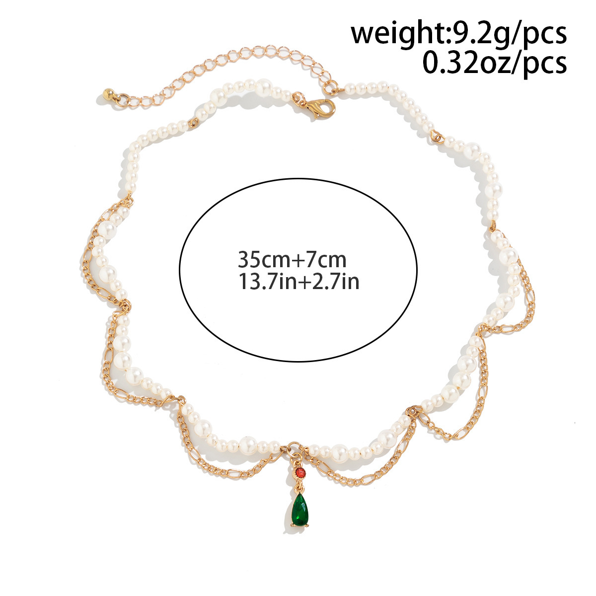 Woman Temperament imitation pearl wavy tassel necklace neck minimalist handmade beaded designer collarbone ornament