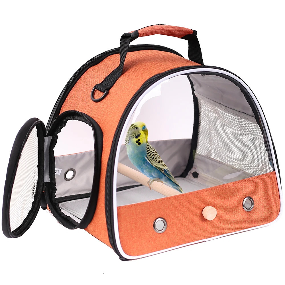 Small Pet Backpack Portable Travel Backpack Side Window Foldable Outdoor Rat Rabbit Parakeet Bird Bag 250206