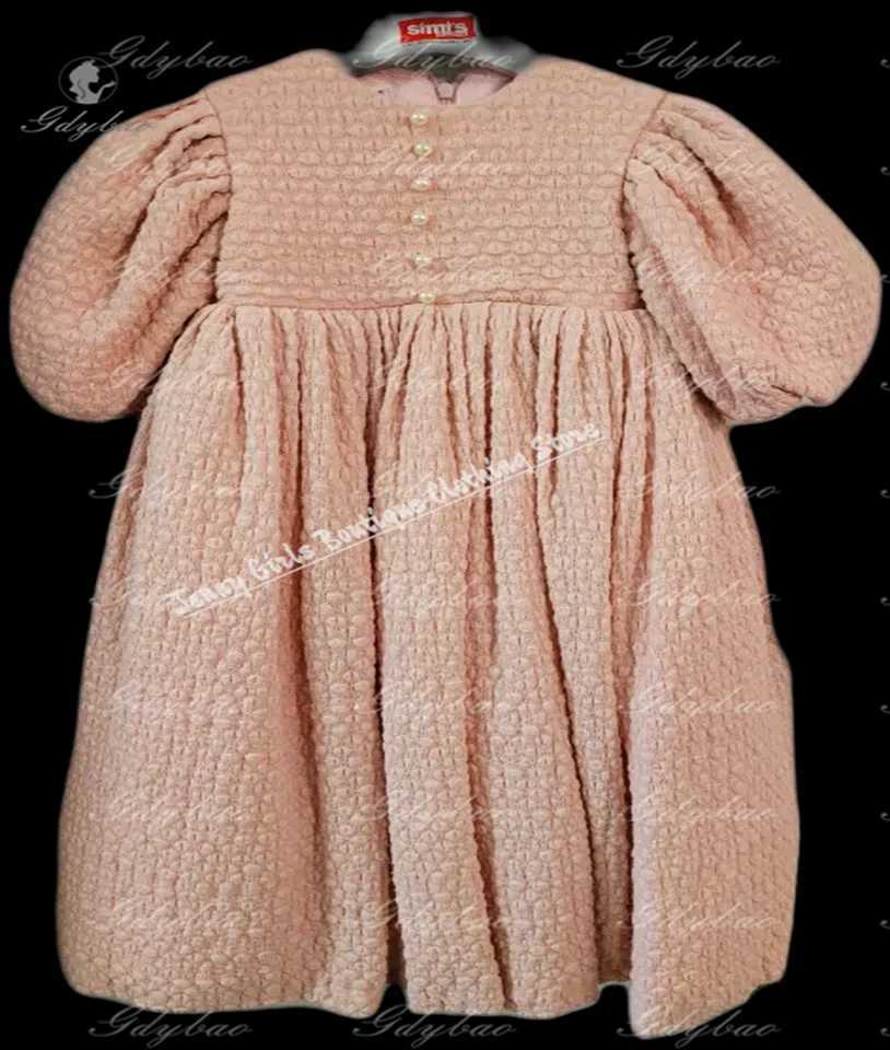 Custom Light Pink Puff Sleeve Elegant Dress For Girls High Waist Fit Beau Pageant First Princess Communion Dress Z250214