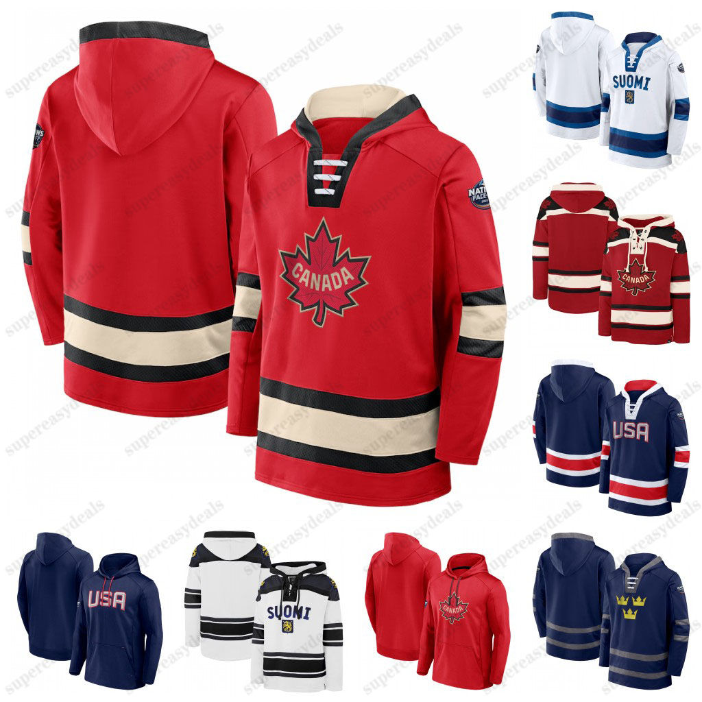 2025 4 Nations Face-off Team USA Canada Sweden Finland Hockey Hoodies