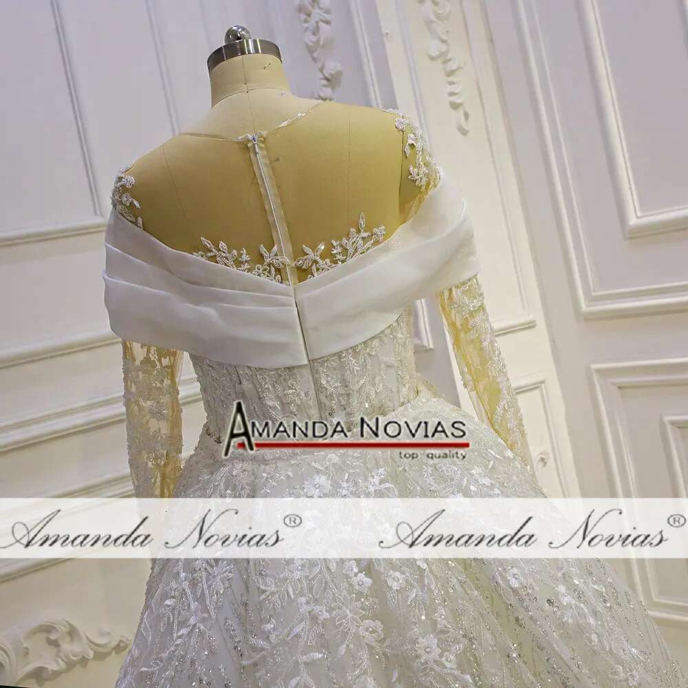 Mermaid sequin dress elegant full lace long sleeves 2 in 1 AM1422