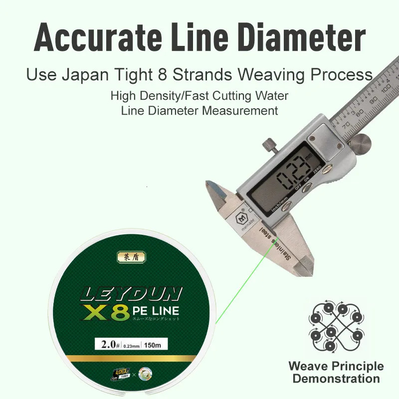 LEYDUN Micro Fishing Lines 8 Strands Braided PE 100m 150m Japan Smooth Multifilament Line Carp Fly Fishing Wire Strong 8X Weave 250214