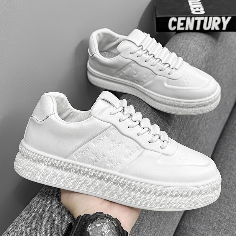 2025 Spring New White Flat Bottomed Men's Breathable Sports And Leisure Multi Functional Board Shoes Outdoor Youth School Men's Style Shoes