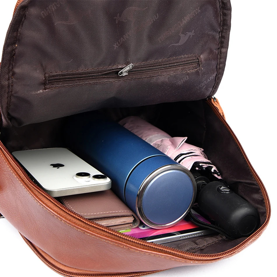 Fashion Casual Women Backpacks Large Capacity Teenagers School Bags High Quality Soft Leather Ladies Travel Bags 250214