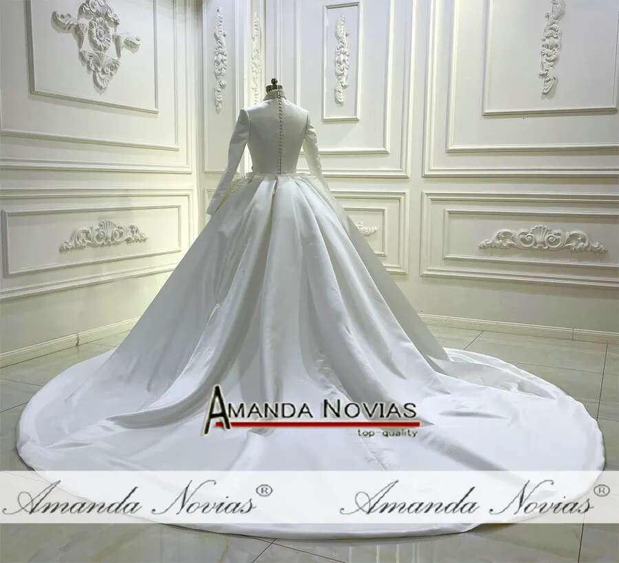 Custom Long Sleeve High Neck For Bride Mule Riding 2 In 1 Spot Mermaid Wedding Dress