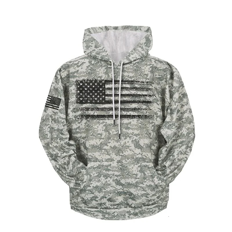 American Flag Camouflage Hoodie Men Clothing 3D USA Patriotic Printed in Hoodies Women Harajuku Fashion y2k Pocket Pullover 250213