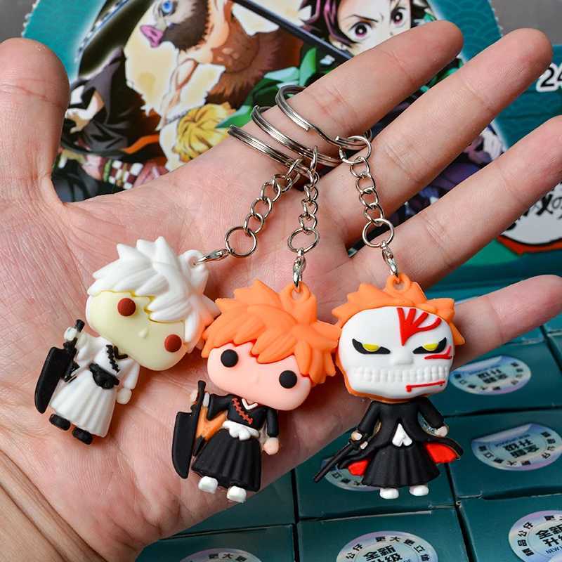 24Pcs Demon Slayer Blind Box Anime Action Figure Kamado Tanjirou Nezuko Agatsuma Zenitsu Keychain Toys For Childrens GiftsXJ250214