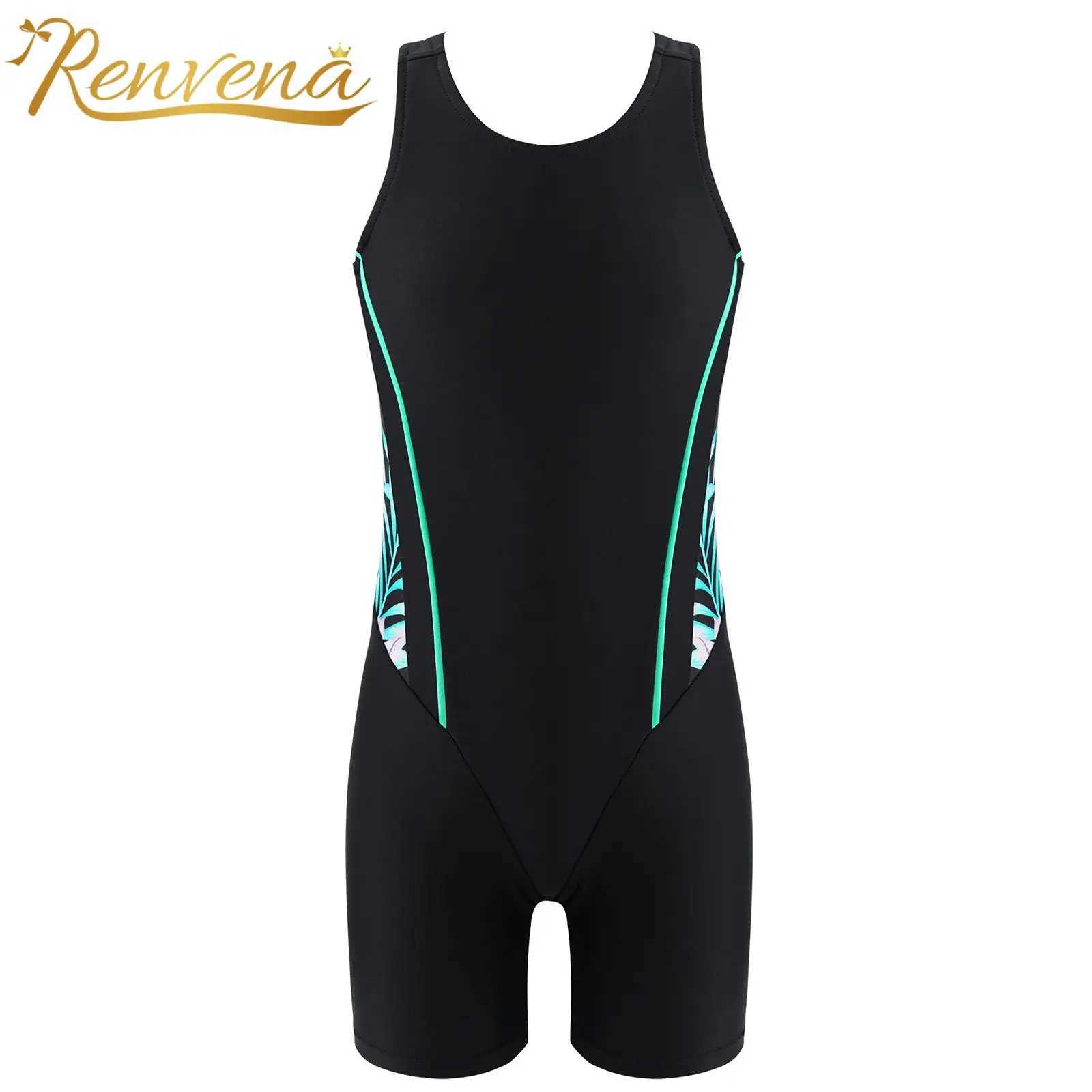 Kids Girls Seeveless Swimsuit Rashguard Children One Piece Bodysuit Beach Seaside Swimwear Surfing Beachwear Bathing Jumpsuit Z250214