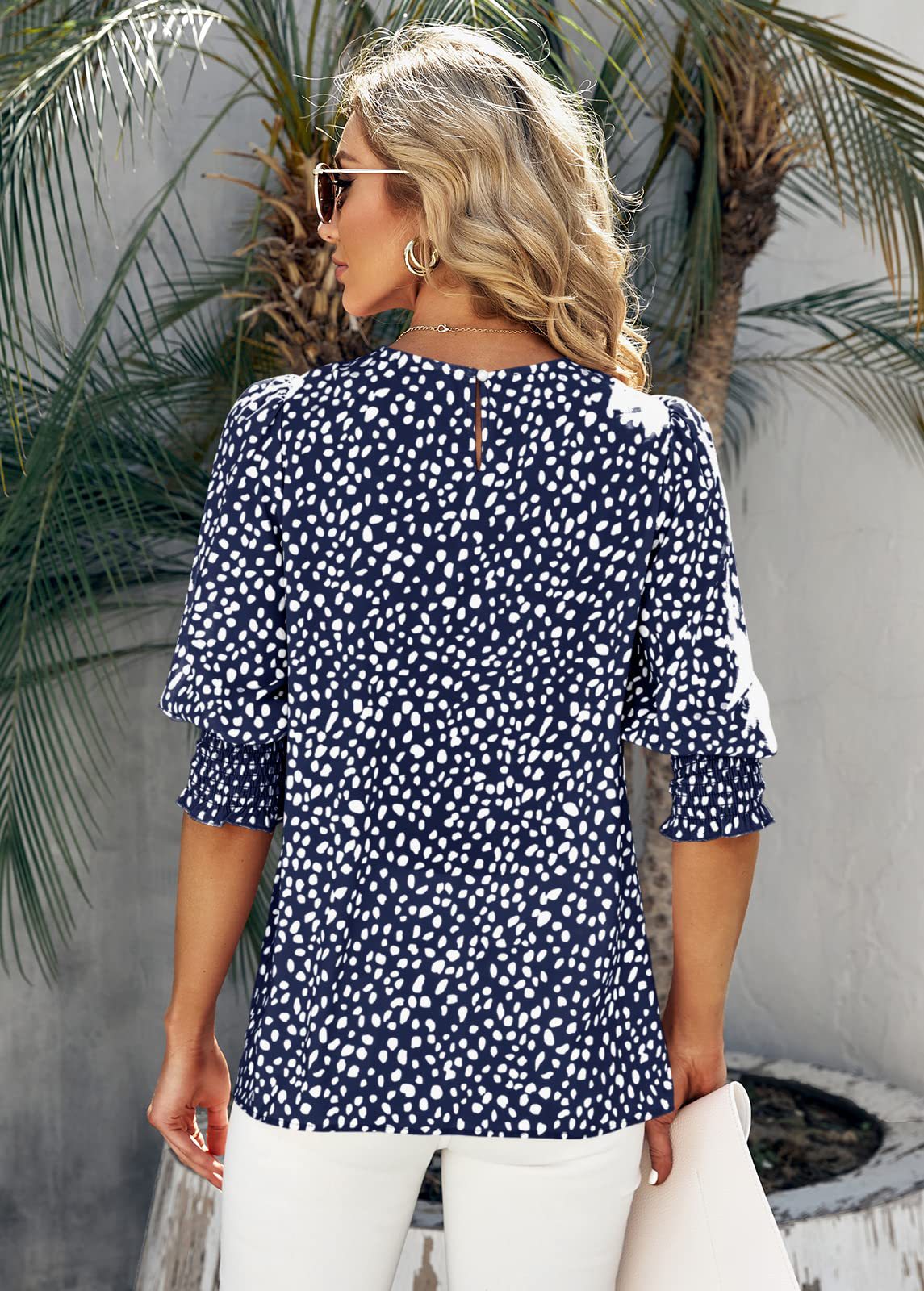 2025 Summer New Loose Printed Short Sleeve Top Round Neck Chiffon Shirt for Women